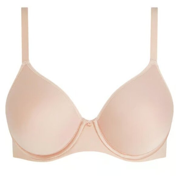 NWT Chantelle Comfort Chic Back Smoothing T-Shirt Bra in Nude Rose Size 36DDD - Picture 1 of 7